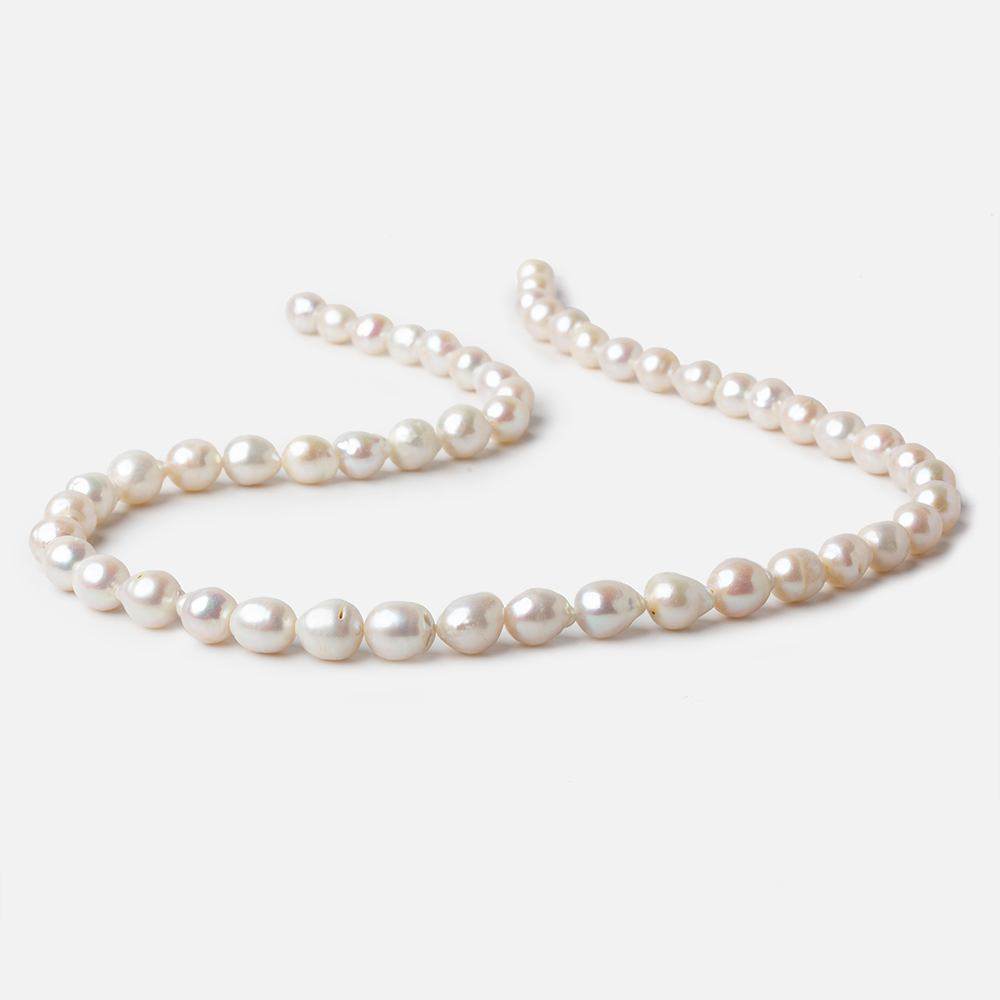 7x6.5-9x7mm Off White Petite Ultra Baroque Freshwater Pearls 15.5 inch 52 pieces - Beadsofcambay.com