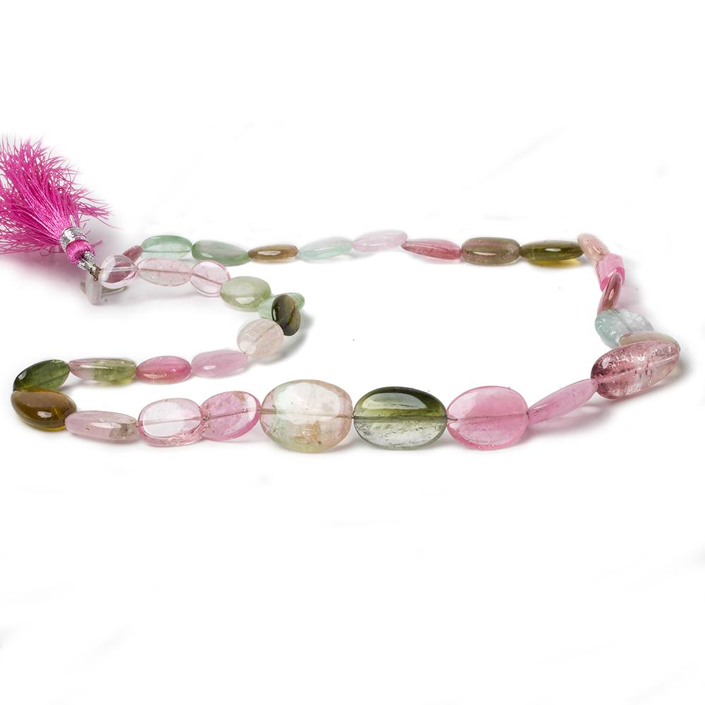 7x7-18.5x11.5mm Multi Color Tourmaline Plain Nugget Beads 18 inch 36 pieces - Beadsofcambay.com