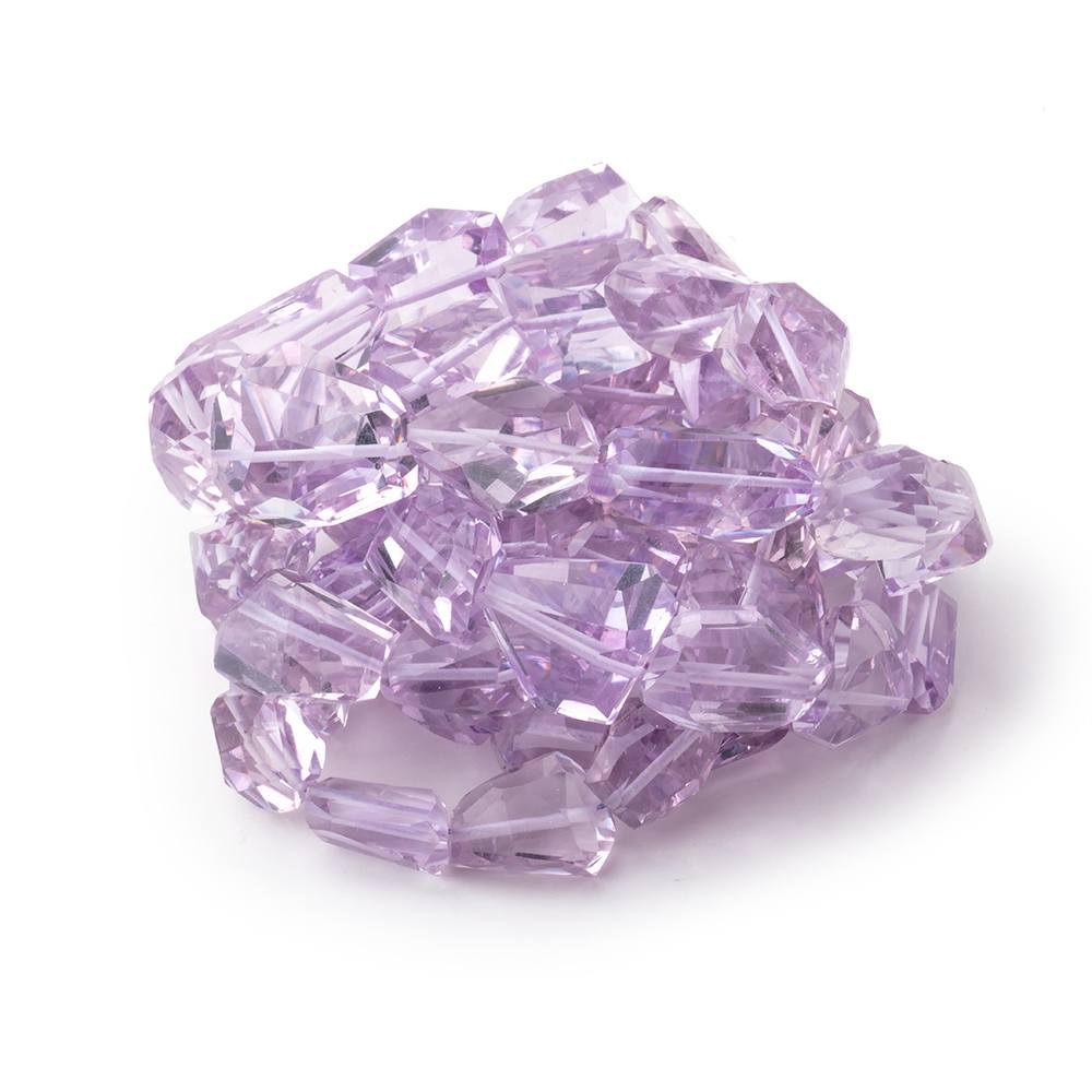 7x8-15x12mm Pink Amethyst Faceted Nugget Beads 17 inch 35 pieces - Beadsofcambay.com
