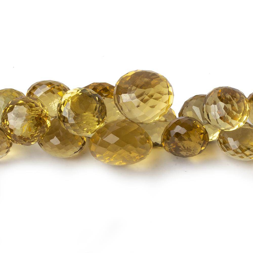 7x9-9x12mm Honey Quartz Faceted Candy Kiss Beads 8 inch 54 pieces - Beadsofcambay.com