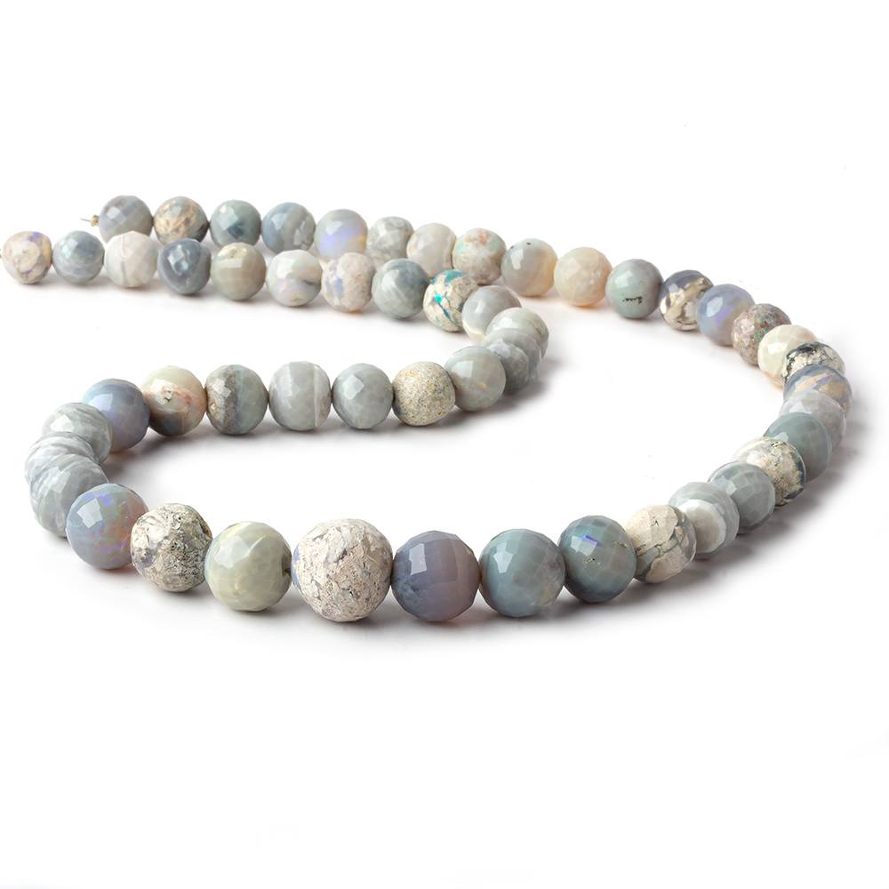 8-13mm Australian Opal Beads Faceted Rounds 18 inch 52 pieces - Beadsofcambay.com