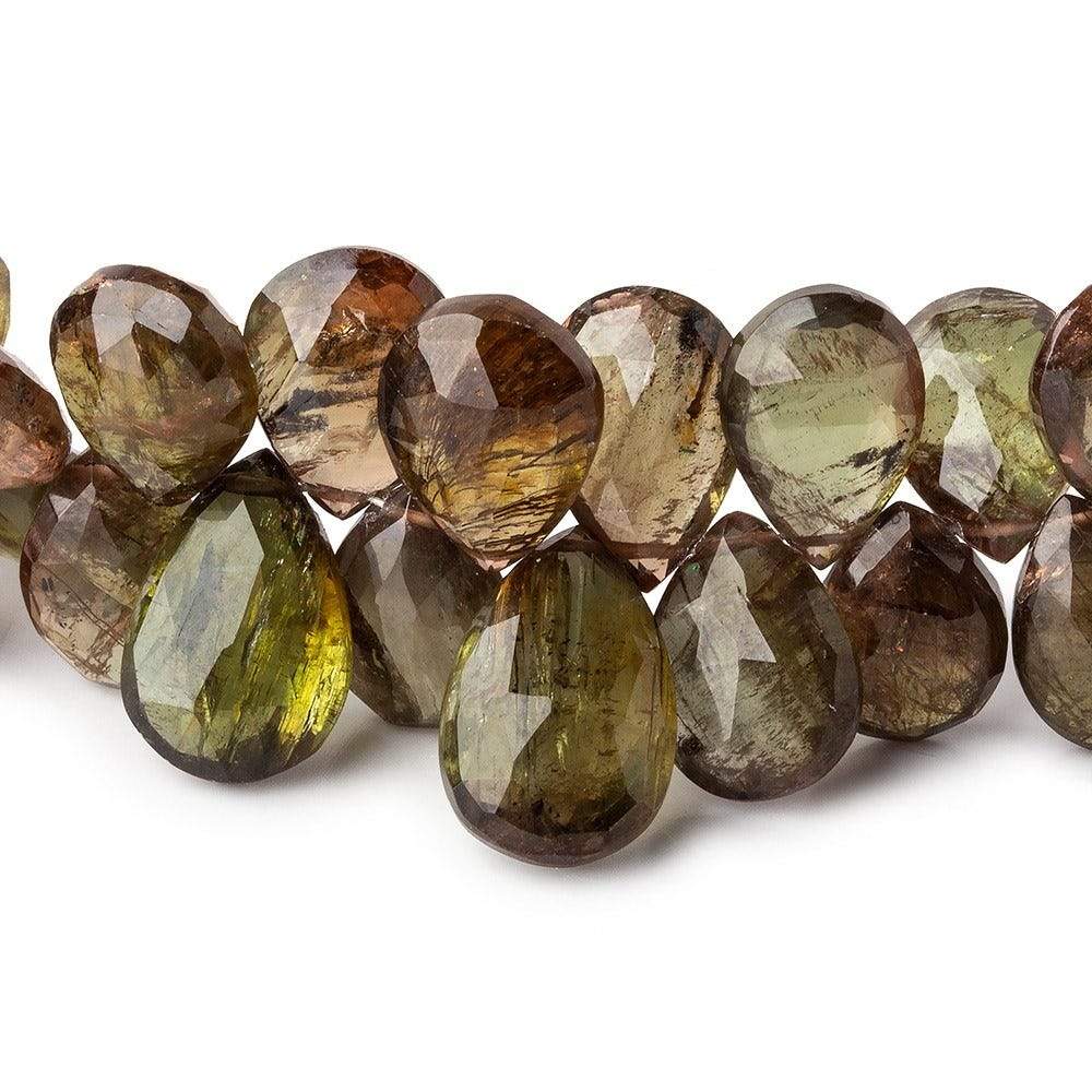 8-15mm Andalusite Faceted Pear Briolette Beads 7.5 inch 60 pieces - Beadsofcambay.com