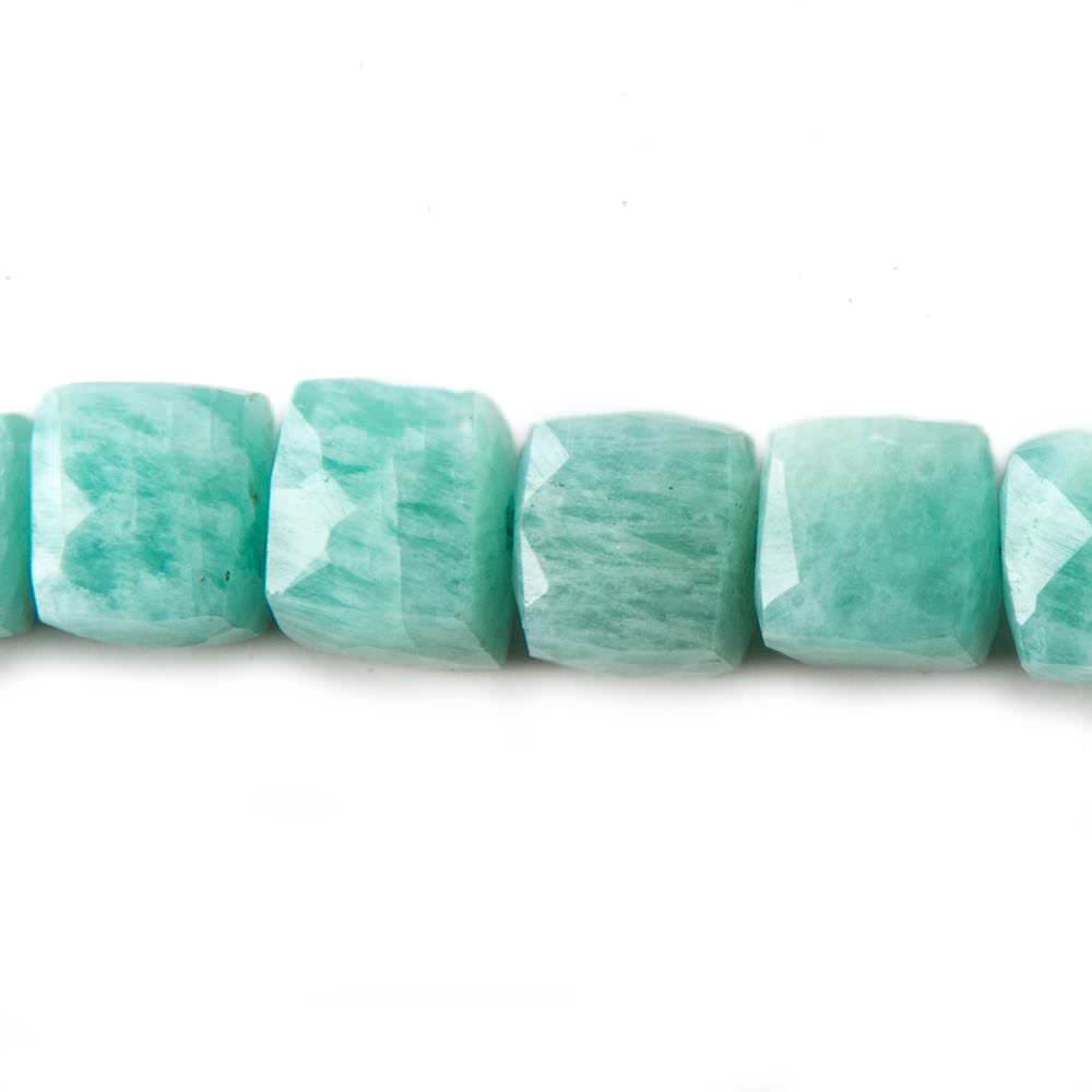 8-8.5mm Amazonite Faceted Cubes 8 inch 25 Beads - Beadsofcambay.com