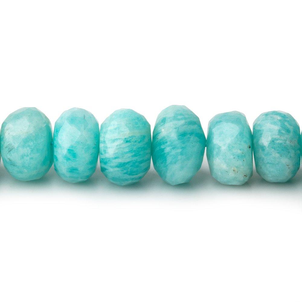 8-8.5mm Amazonite Faceted Rondelle Beads 13.5 inch 60 pieces - Beadsofcambay.com