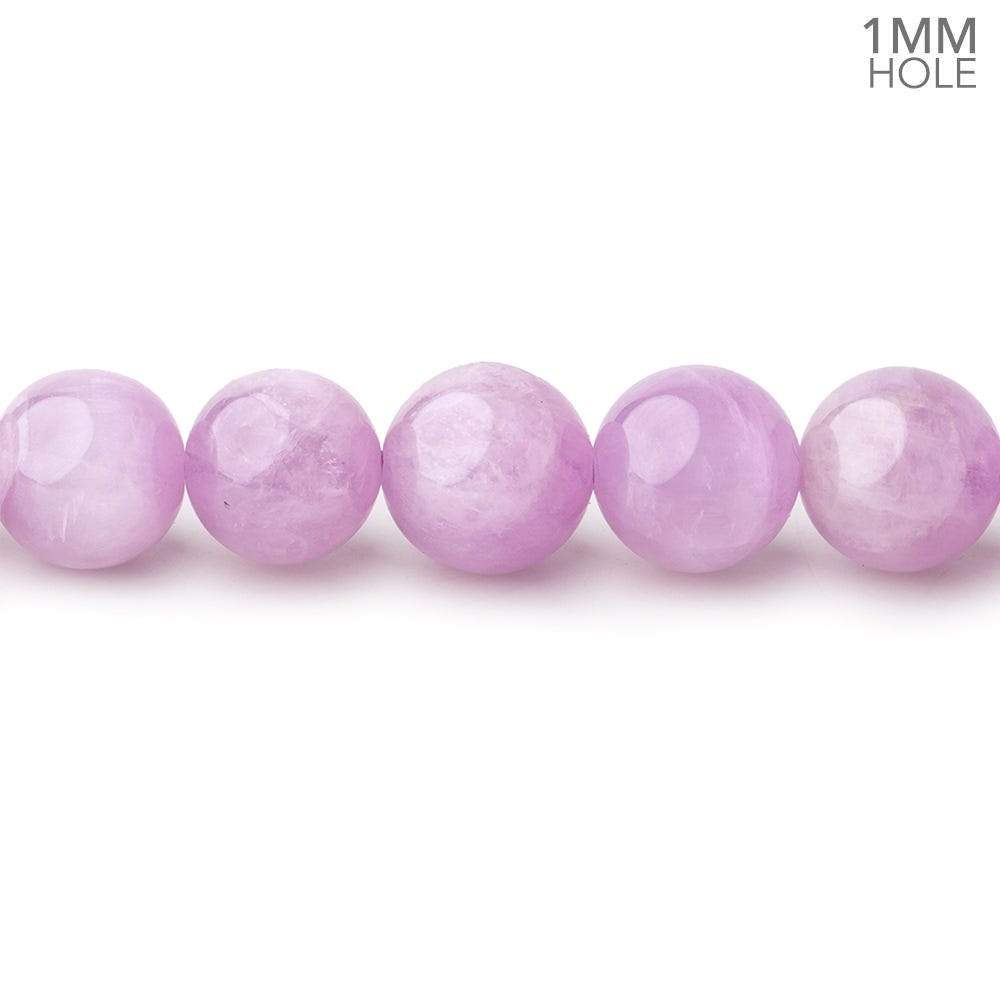 8-8.5mm Kunzite Plain Round Beads 16 inch 48 pieces 1mm hole AA - Beadsofcambay.com