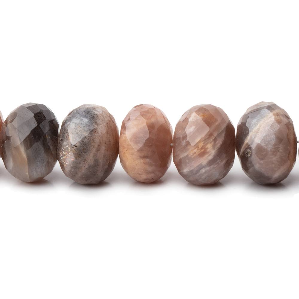 8-9.5mm Feldspar Faceted Rondelle Beads 16 inches 64 beads - Beadsofcambay.com