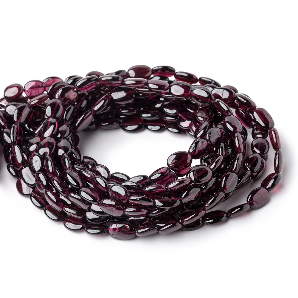 8-9mm Rhodolite Garnet Plain Nugget Beads 16 inch 44 pieces - Beadsofcambay.com