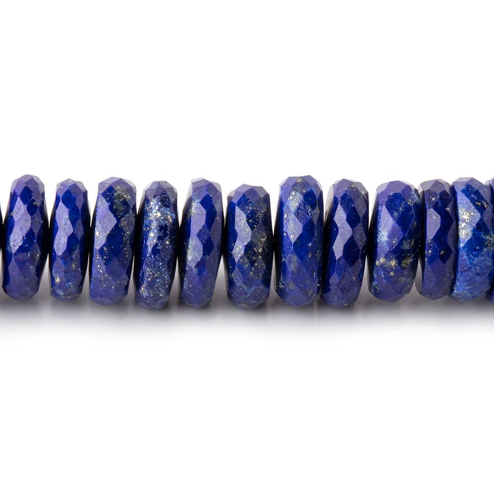 8.5-9mm Lapis Lazuli faceted heshi beads 8 inch 75 pieces - Beadsofcambay.com