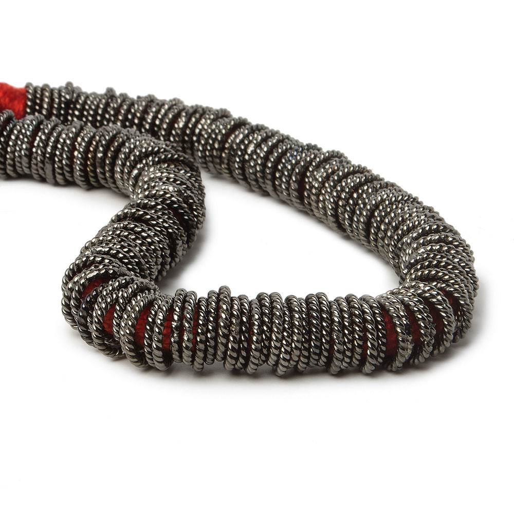 8mm Black Gold Plated Copper Twisted Jump ring 8 inch 140 pieces - Beadsofcambay.com