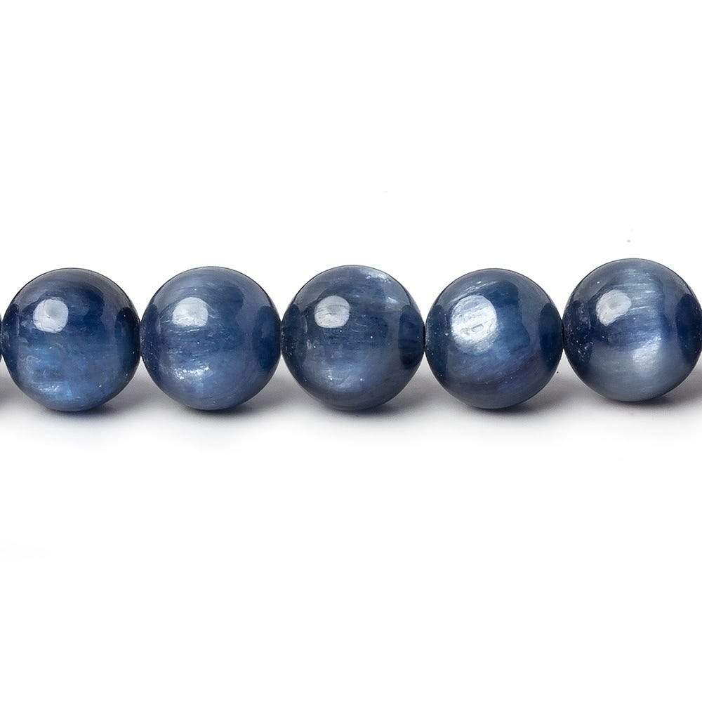 8mm Blue Kyanite Plain Rounds 16 inch 51 beads AA - Beadsofcambay.com