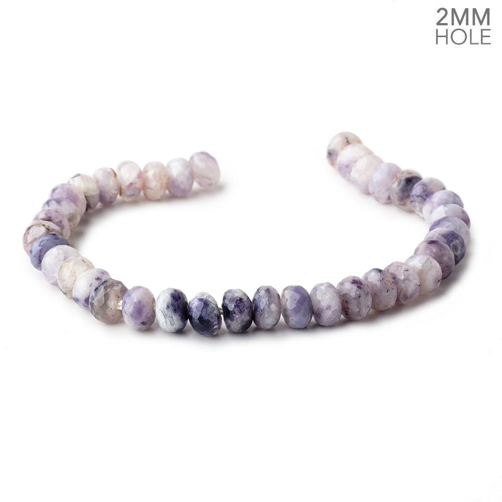 8mm Morado Purple Opal 2mm Large Hole Faceted Rondelles 8 inch 36 Beads - Beadsofcambay.com
