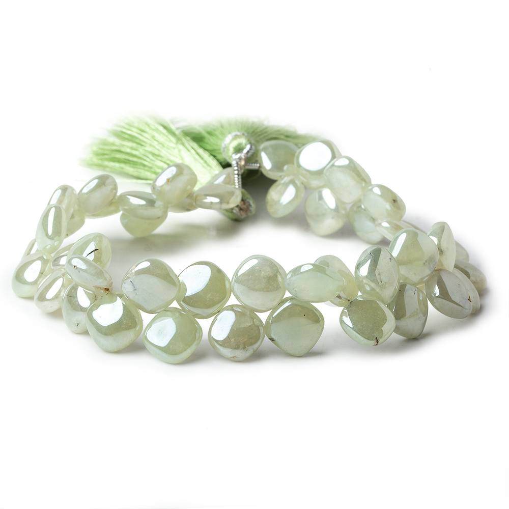 8mm Mystic Prehnite Plain Pillow Beads 8 inch 47 beads - Beadsofcambay.com