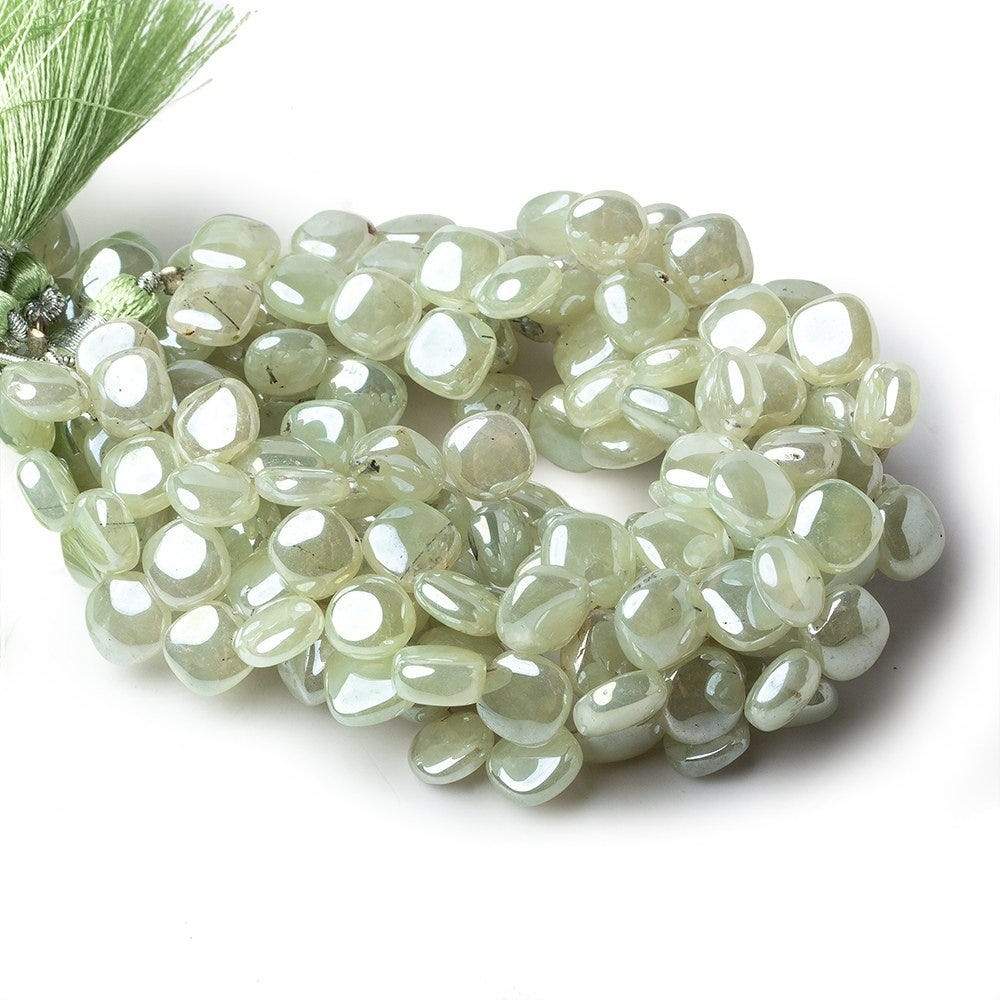 8mm Mystic Prehnite Plain Pillow Beads 8 inch 47 beads - Beadsofcambay.com