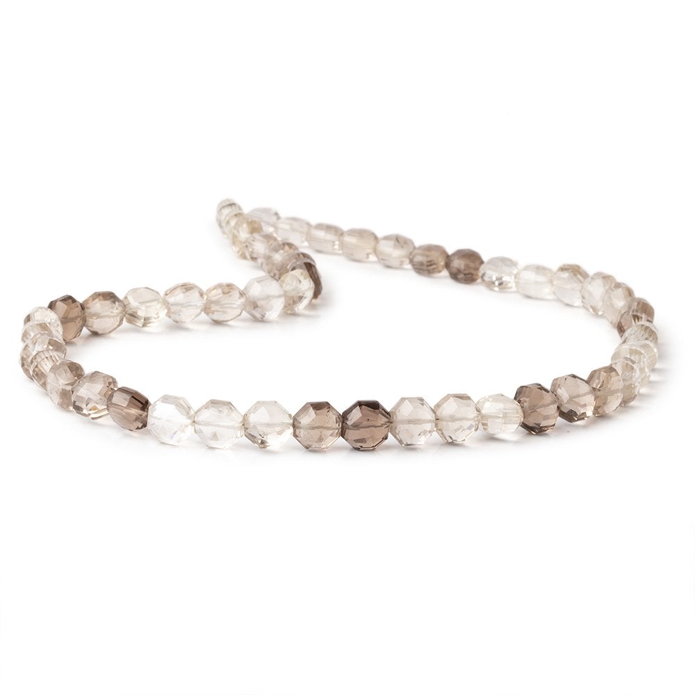 8mm Shaded Smoky Quartz Faceted Hexagon Beads 16 inch 51 pieces - Beadsofcambay.com