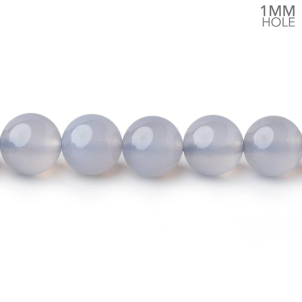 8mm Turkish Blue Chalcedony Plain Round Beads 15.5 inch 50 pieces - Beadsofcambay.com