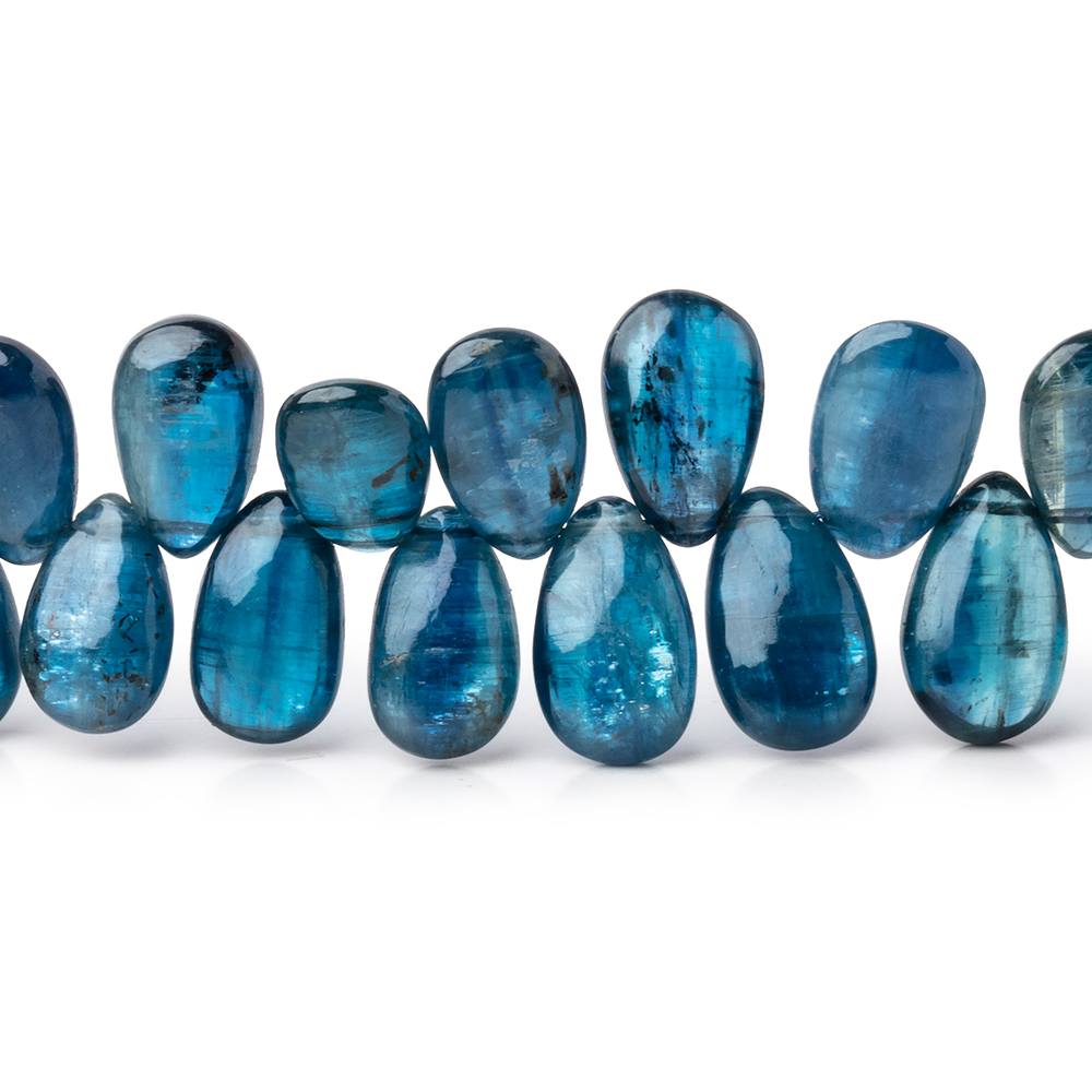 8x5-10x6mm Blue Kyanite Plain Pear Beads 7.5 inch 50 pieces - Beadsofcambay.com