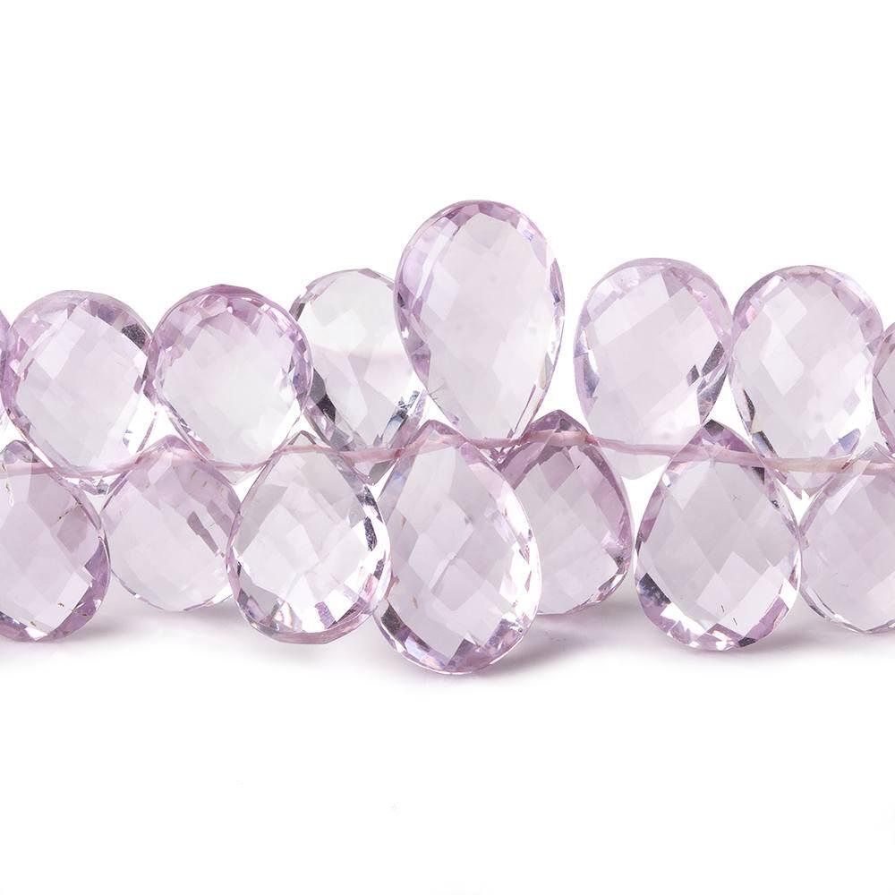 8x5-12x8mm Pink Amethyst Faceted Pear Beads 8 inch 63 pieces AAA - Beadsofcambay.com
