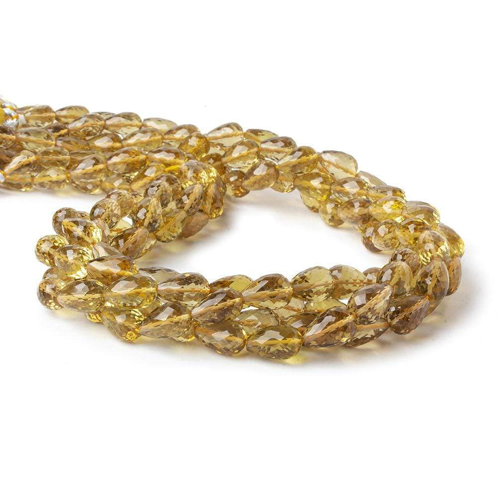 8x5-12x8mm Whiskey Quartz straight drilled faceted tear drops 15.5 inch 38 pieces - Beadsofcambay.com