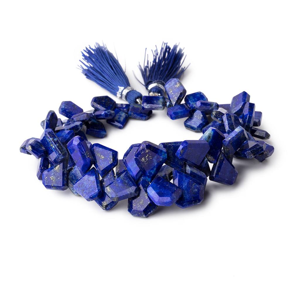 8x5-15x11mm Lapis Lazuli Faceted Freeform Beads 7.5 inch 66 pieces - Beadsofcambay.com