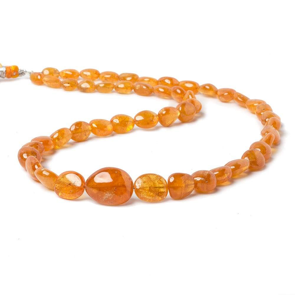8x5-17x13mm Mandarin Garnet plain nugget beads 20 inch 49 pieces AA - Beadsofcambay.com