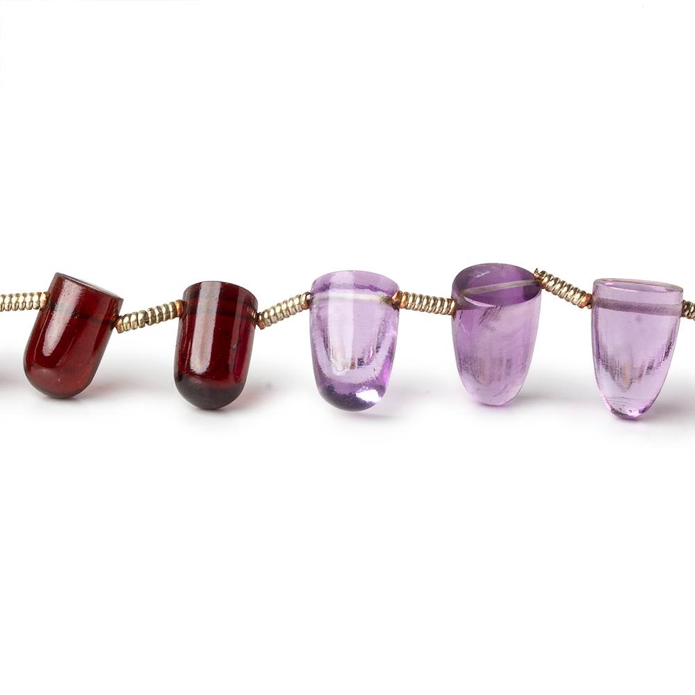 8x5-9x6mm Amethyst plain fancy shape beads 16 inch 45 pieces - Beadsofcambay.com
