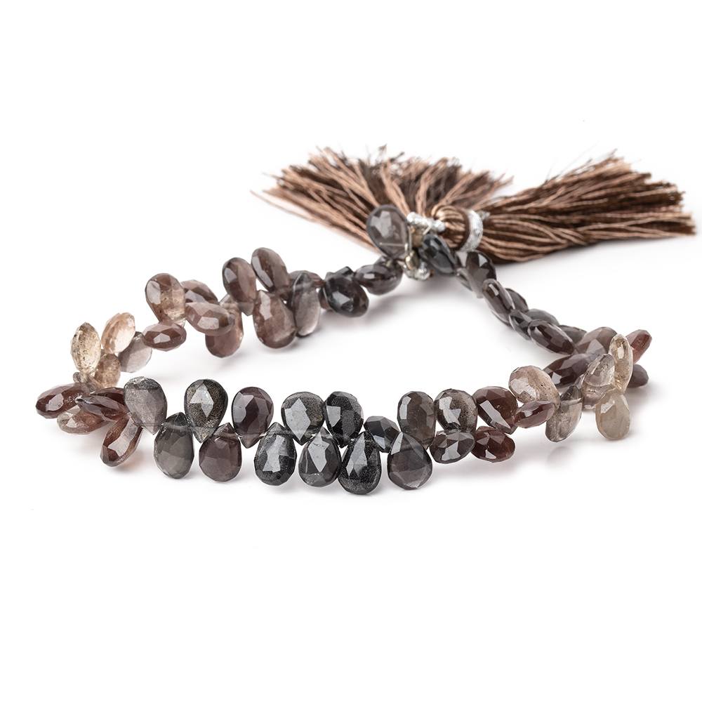 8x5mm Platinum & Plum Scapolite Faceted Pear Beads 8 inch 60 pieces - Beadsofcambay.com