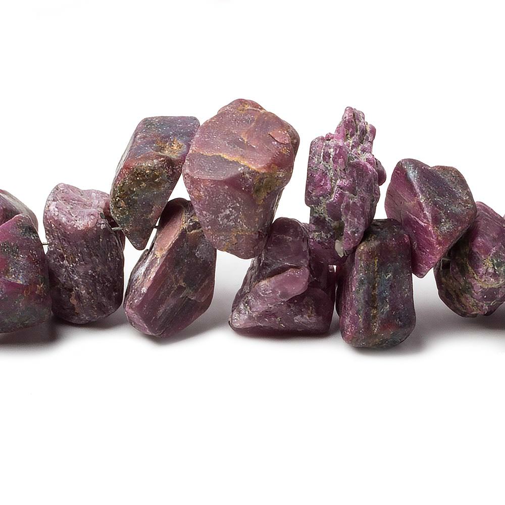 8x5x3-16x14x10mm Ruby Beads Unfaceted Natural Crystal 15 inch 100 pcs - Beadsofcambay.com
