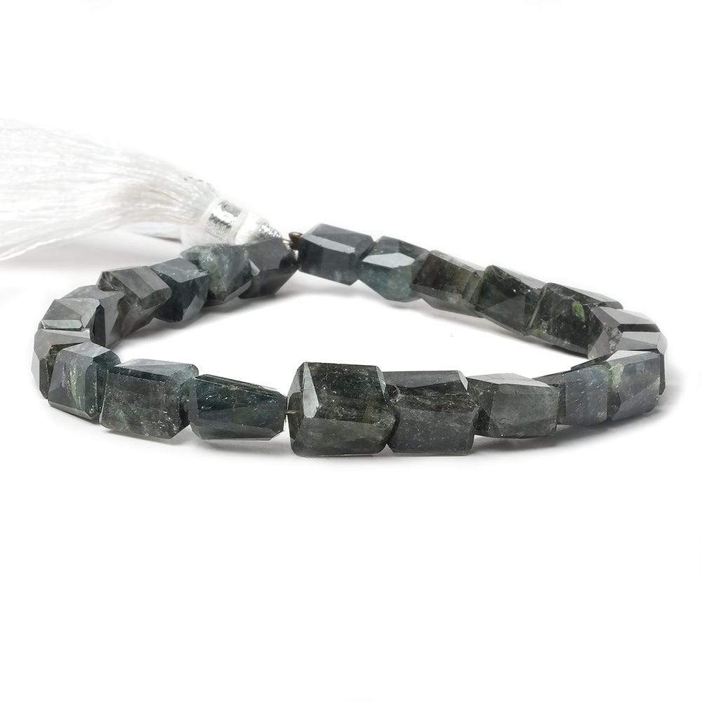 8x6-11x9mm Moss Aquamarine faceted nugget beads 8 inch 21 pieces - Beadsofcambay.com