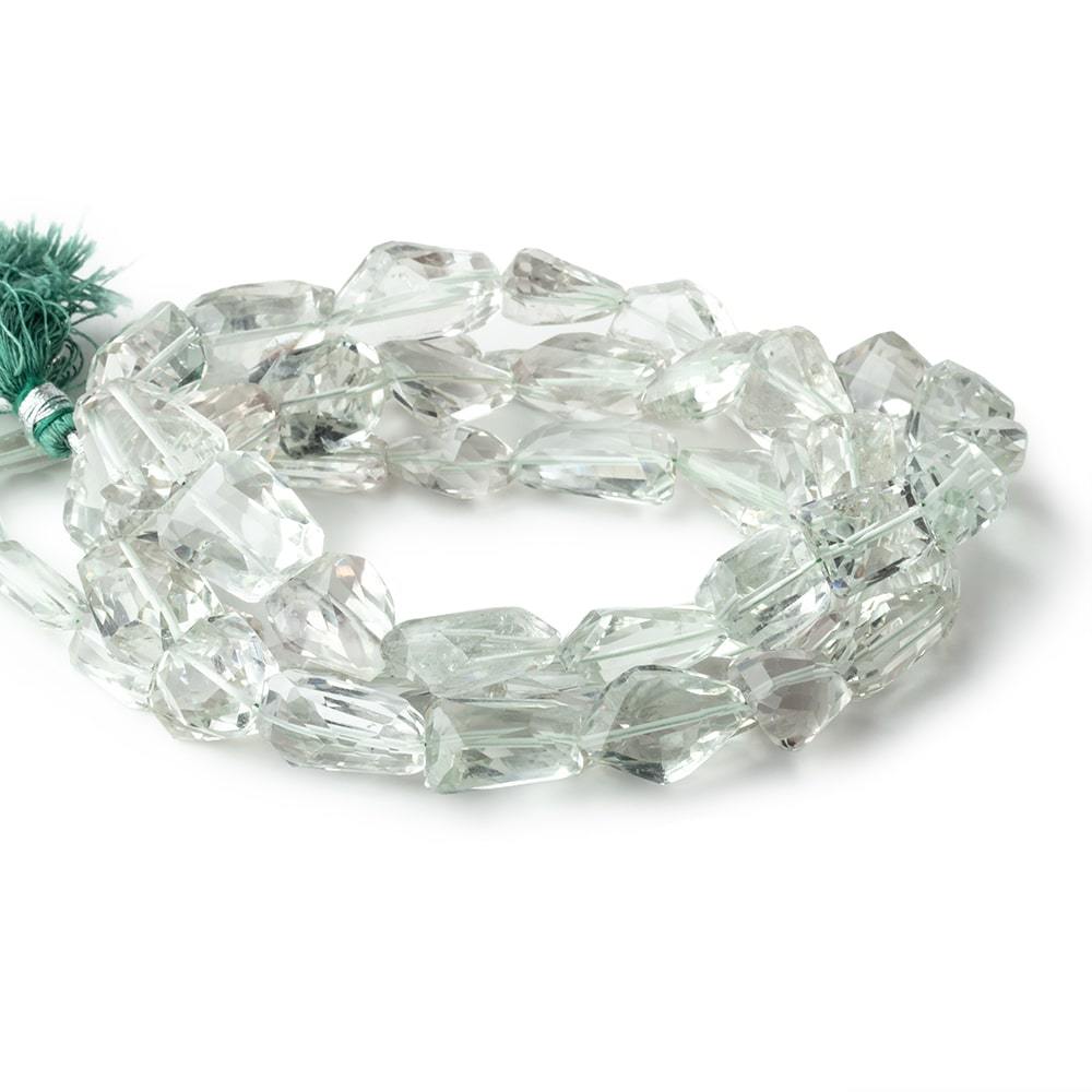 8x6-19x9mm Prasiolite faceted nugget beads 16 inch 32 pieces AAA - Beadsofcambay.com