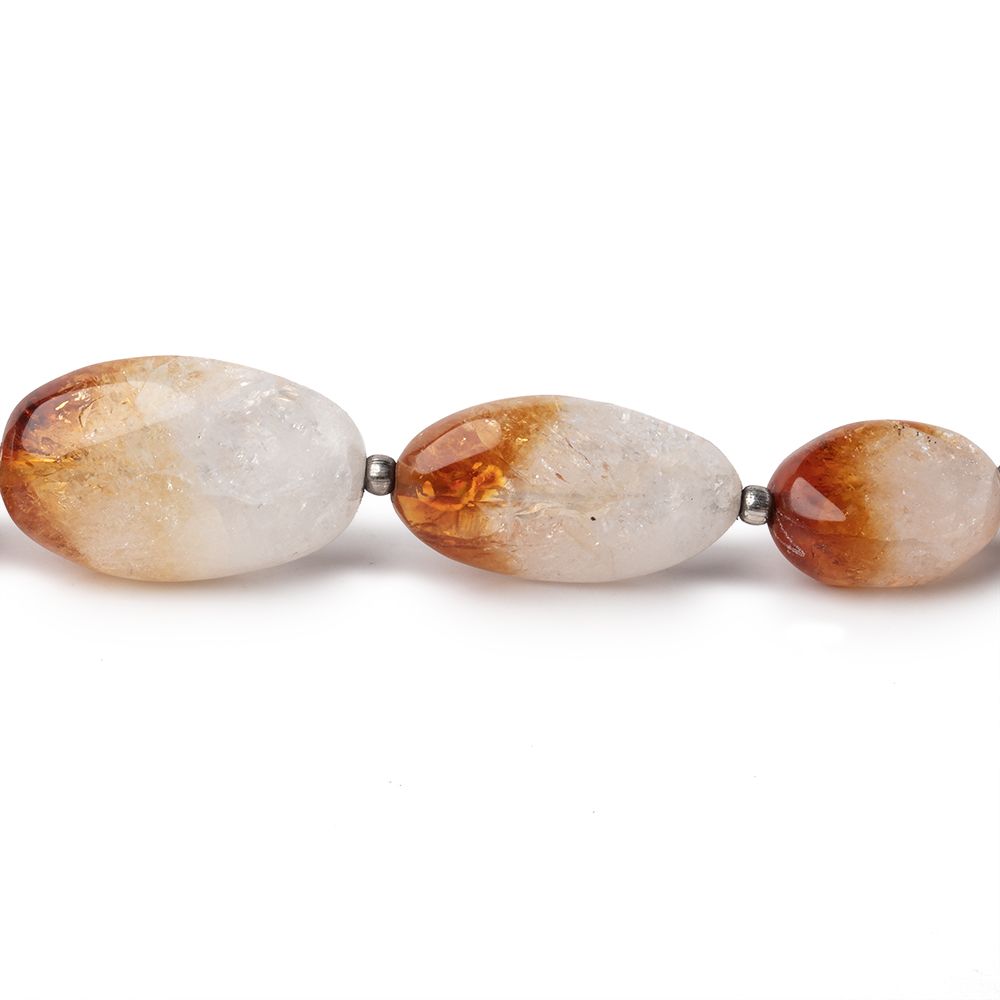 8x6-20x13.5mm Bi-Color Citrine Plain Nugget Beads 17.75 inch 29 pieces AA - Beadsofcambay.com