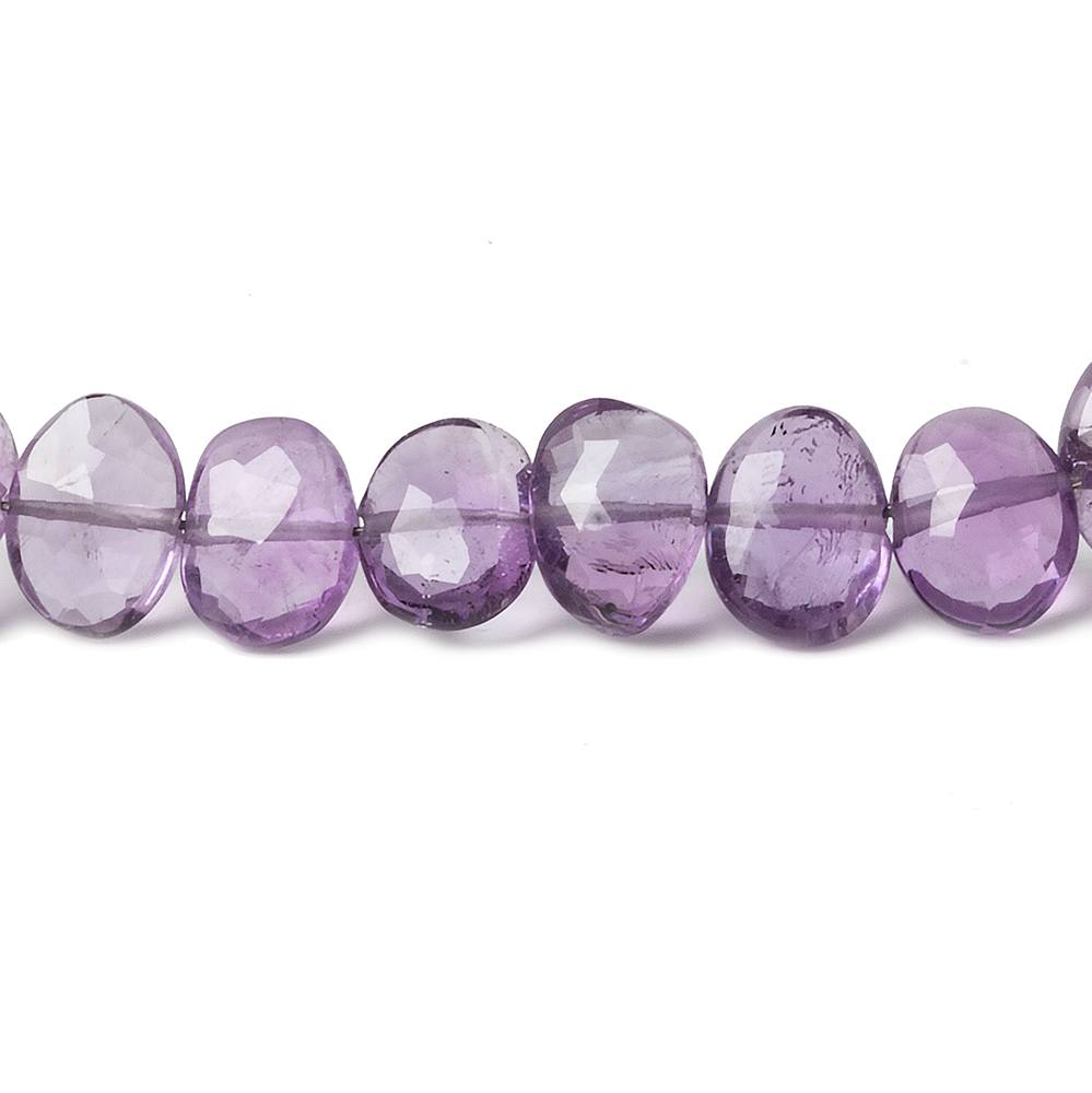 8x6 Amethyst Side Drilled Faceted Oval Beads 8 inch 32 pieces - Beadsofcambay.com