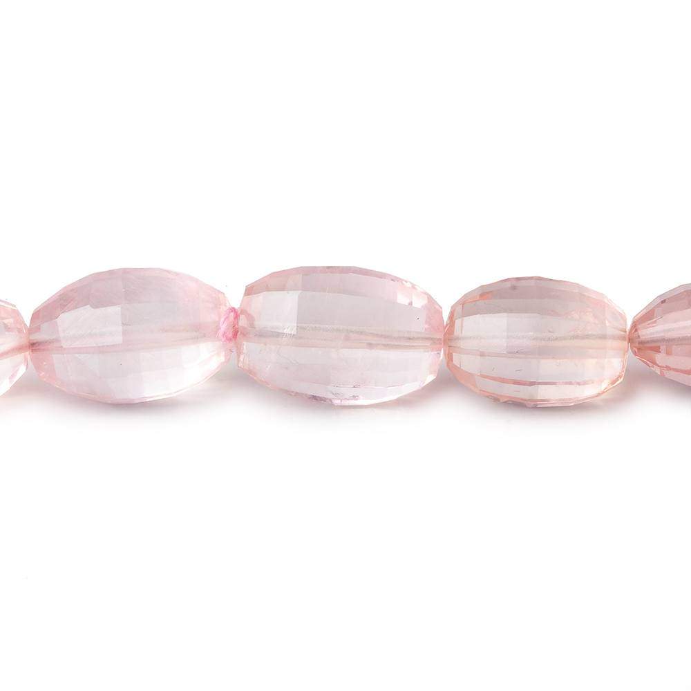 8x7-12x8mm Rose Quartz faceted oval beads 7.75 inch 18 pieces A - Beadsofcambay.com