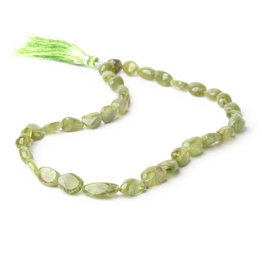 8x7-13x9mm Afghani Peridot Plain Nugget Beads 14 inch 33 pieces - Beadsofcambay.com