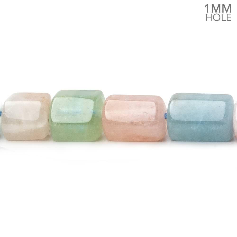 8x7-8x13mm Multi Beryl Hexagon Tubes 16 inch 32 large hole beads AA - Beadsofcambay.com