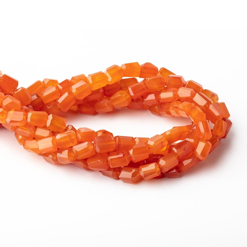 8x7-9x8mm Carnelian Faceted Nugget Beads 14 inch 38 pieces - Beadsofcambay.com