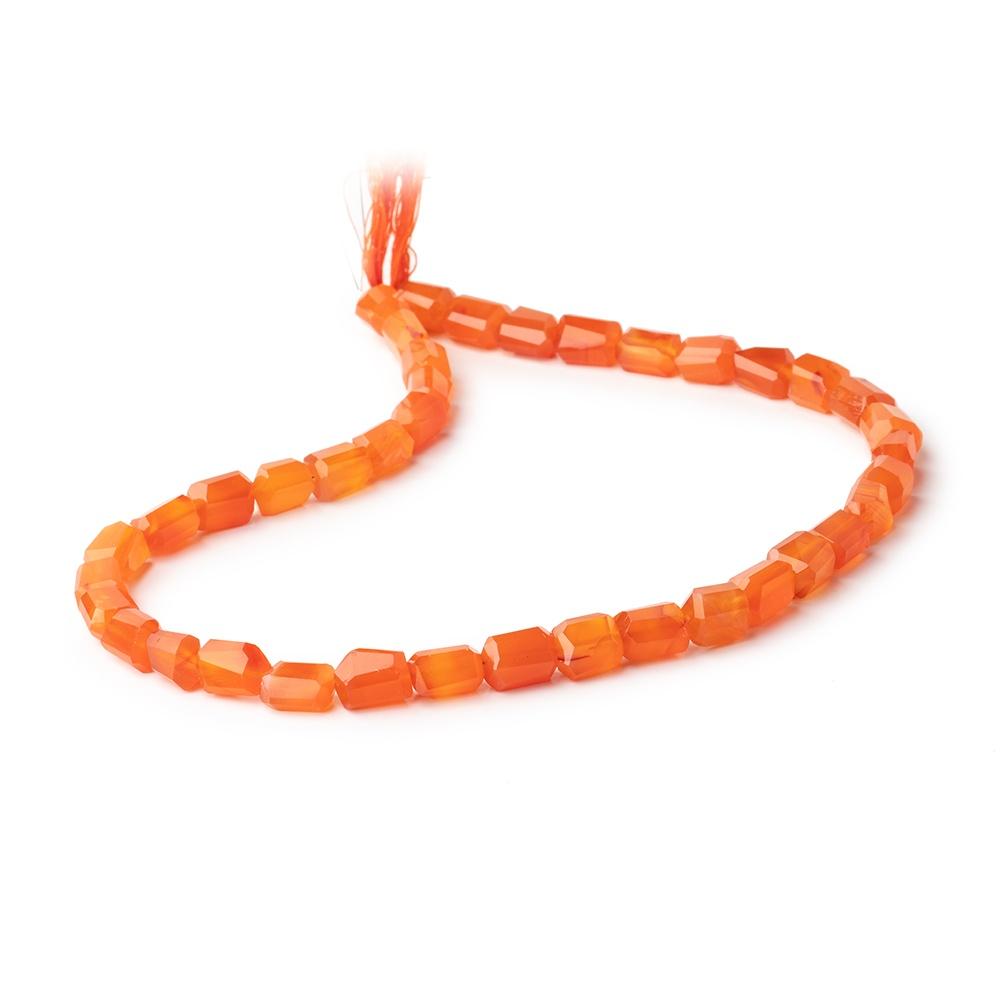 8x7-9x8mm Carnelian Faceted Nugget Beads 14 inch 38 pieces - Beadsofcambay.com