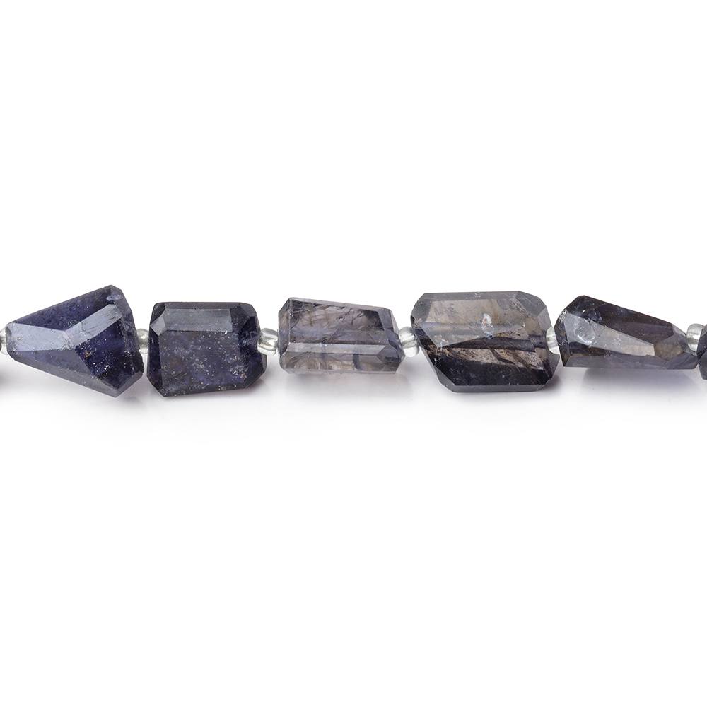 8x7.5-11x9mm Iolite Faceted Nugget Beads 14 inch 31 pieces - Beadsofcambay.com
