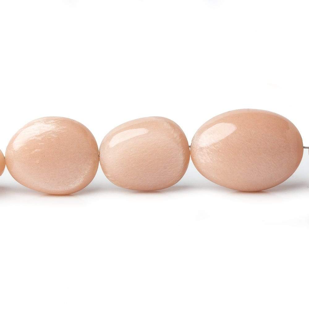 8x7mm - 20x15mm Angel Skin Peach Moonstone plain nuggets 18 inch 35 beads AA - Beadsofcambay.com