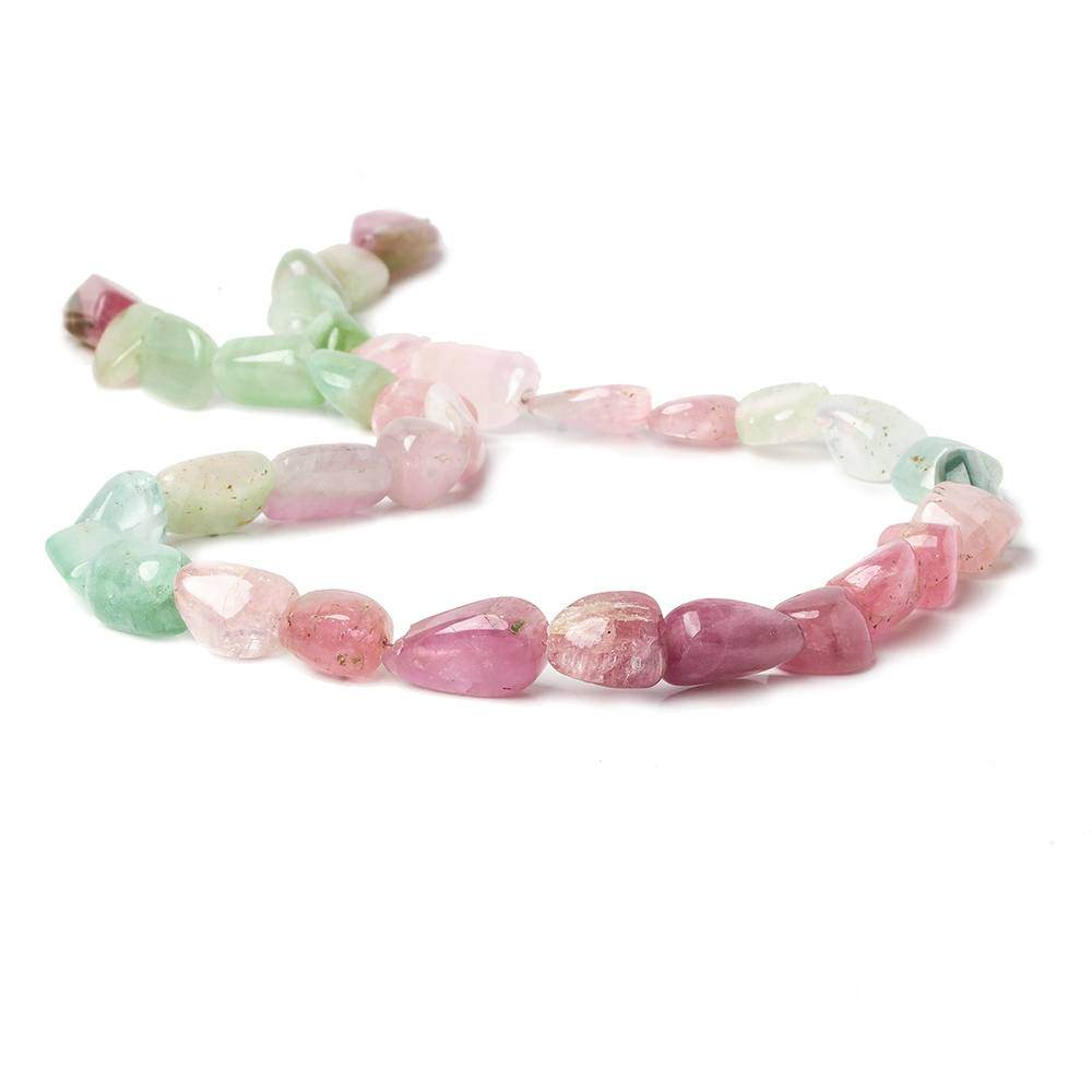 8x8.5-18.x9mm Multi Color Afghani Tourmaline Plain Nuggets 16.5 inch 35 pcs - Beadsofcambay.com