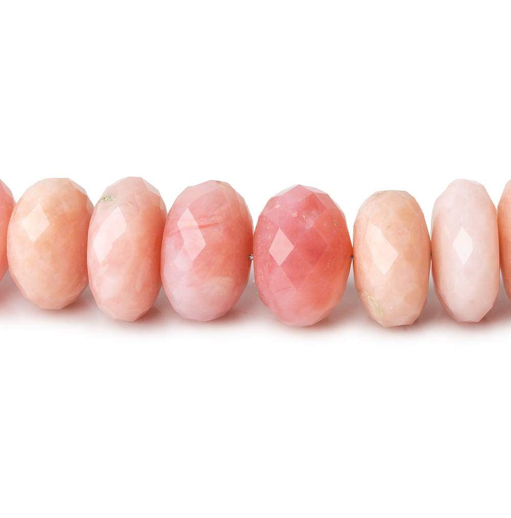 9-10mm Pink Peruvian Opal Faceted Rondelle Beads 14 inch 60 pieces - Beadsofcambay.com