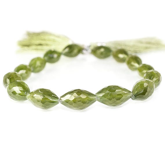 9-11mm Idocrase Faceted Marquise Beads 8 inch 14 pieces - Beadsofcambay.com