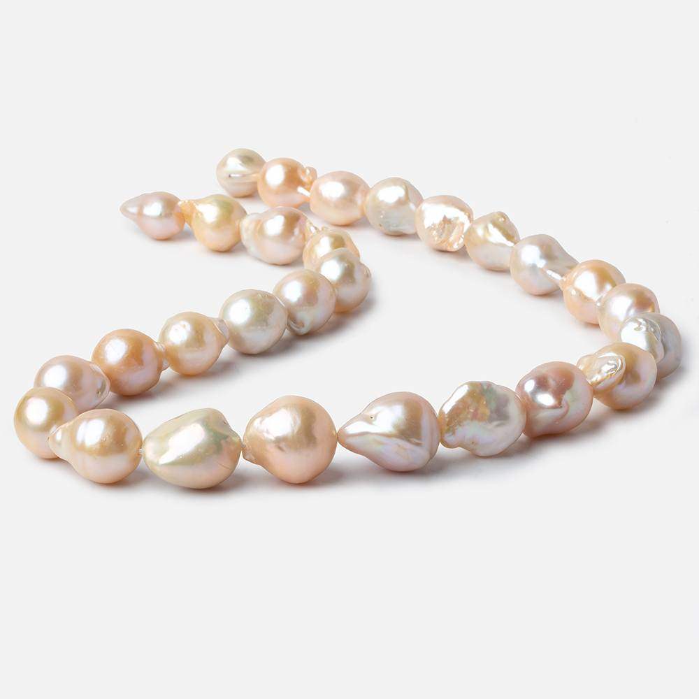 9-13mm Tri Color Ultra Baroque Freshwater Pearls 16 inch 25 pieces - Beadsofcambay.com