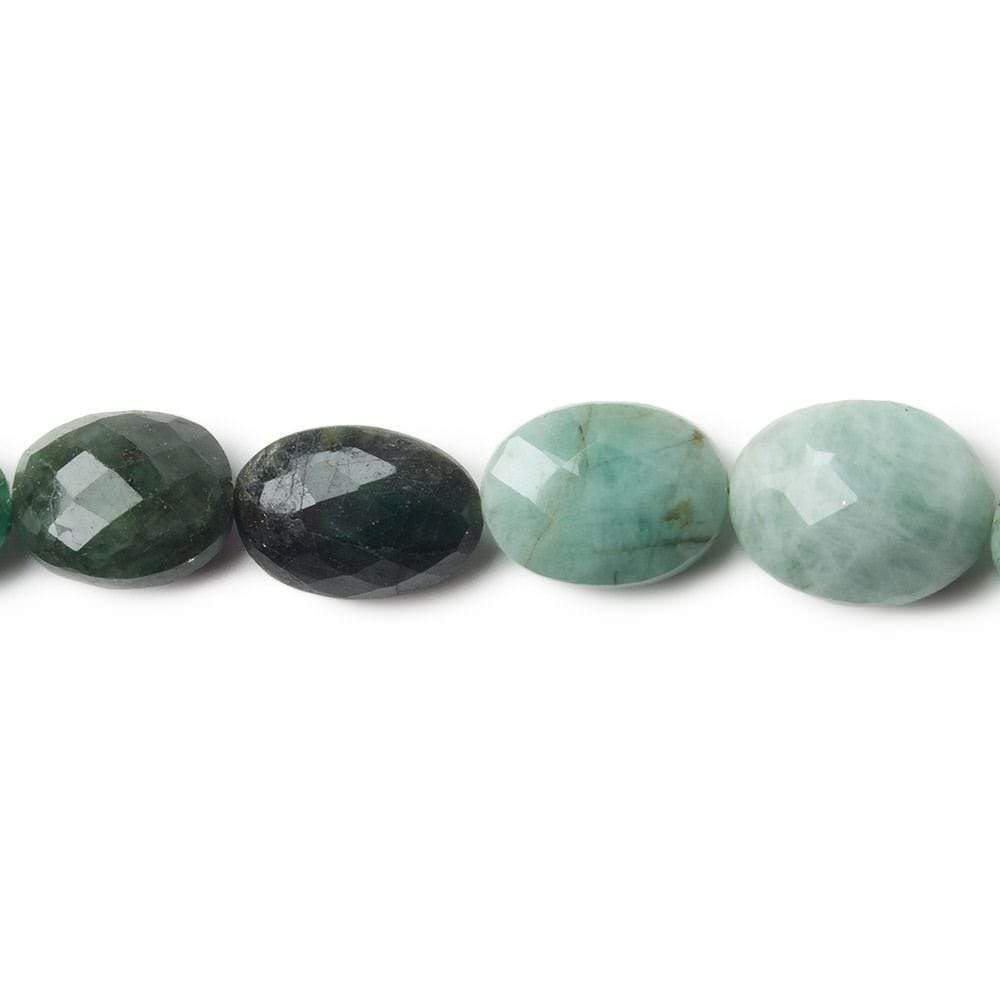 9.5x8-15x11mm mm Brazilian Emerald Straight Drilled Faceted Oval Beads 17 inch 37 pcs A - Beadsofcambay.com