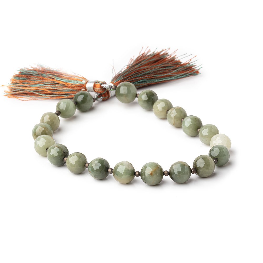 9mm Cat's Eye Quartz Faceted Round Beads 8 inch 20 pieces - Beadsofcambay.com