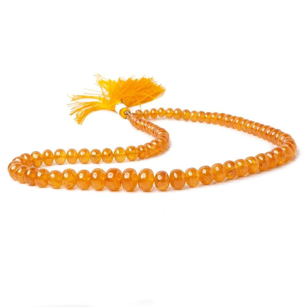 9mm Mandarin Garnet Plain Rondelle Beads 15 inch 78 beads AA Grade - Beadsofcambay.com