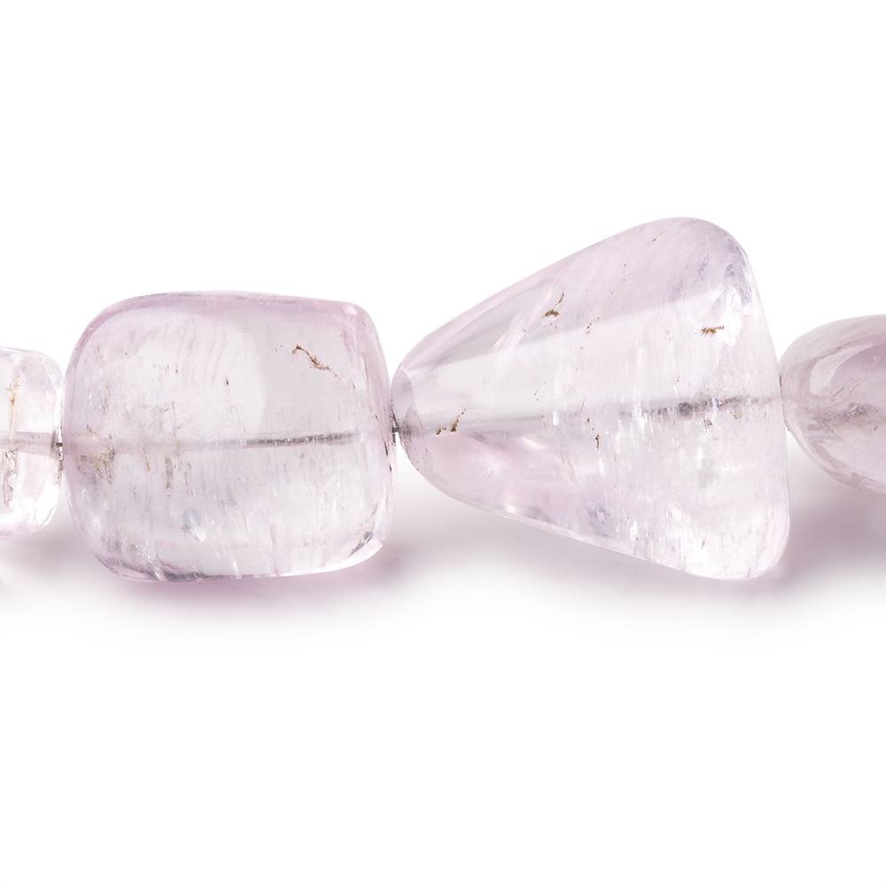 9x11-27x18mm Kunzite Plain Nugget Beads 18 inch 25 pieces - Beadsofcambay.com