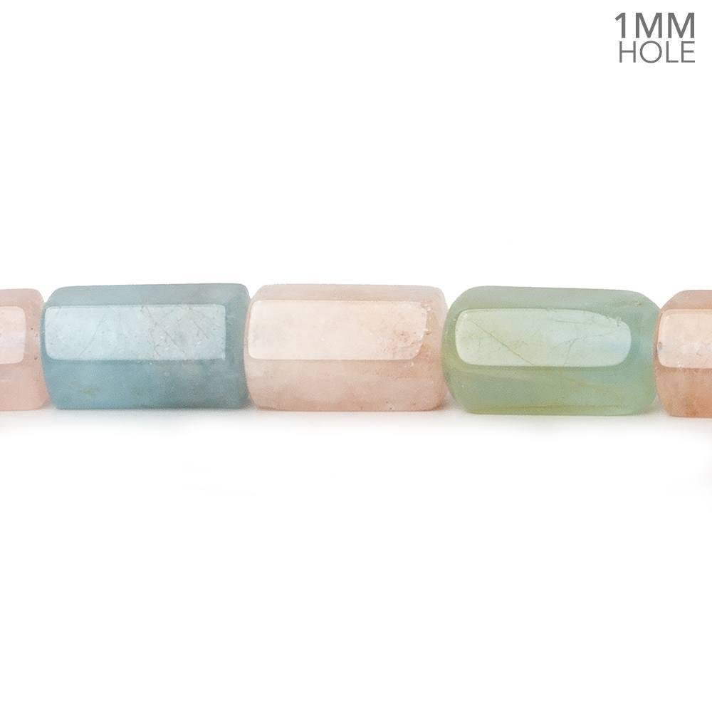 9x11-9x14mm Multi Beryl Hexagon Tubes 16 inch 32 large hole beads AA - Beadsofcambay.com