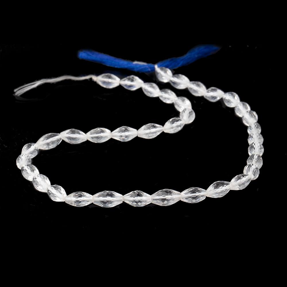 9x6-11x6mm Crystal Quartz Faceted Marquise Beads 14 inch 36 pieces - Beadsofcambay.com