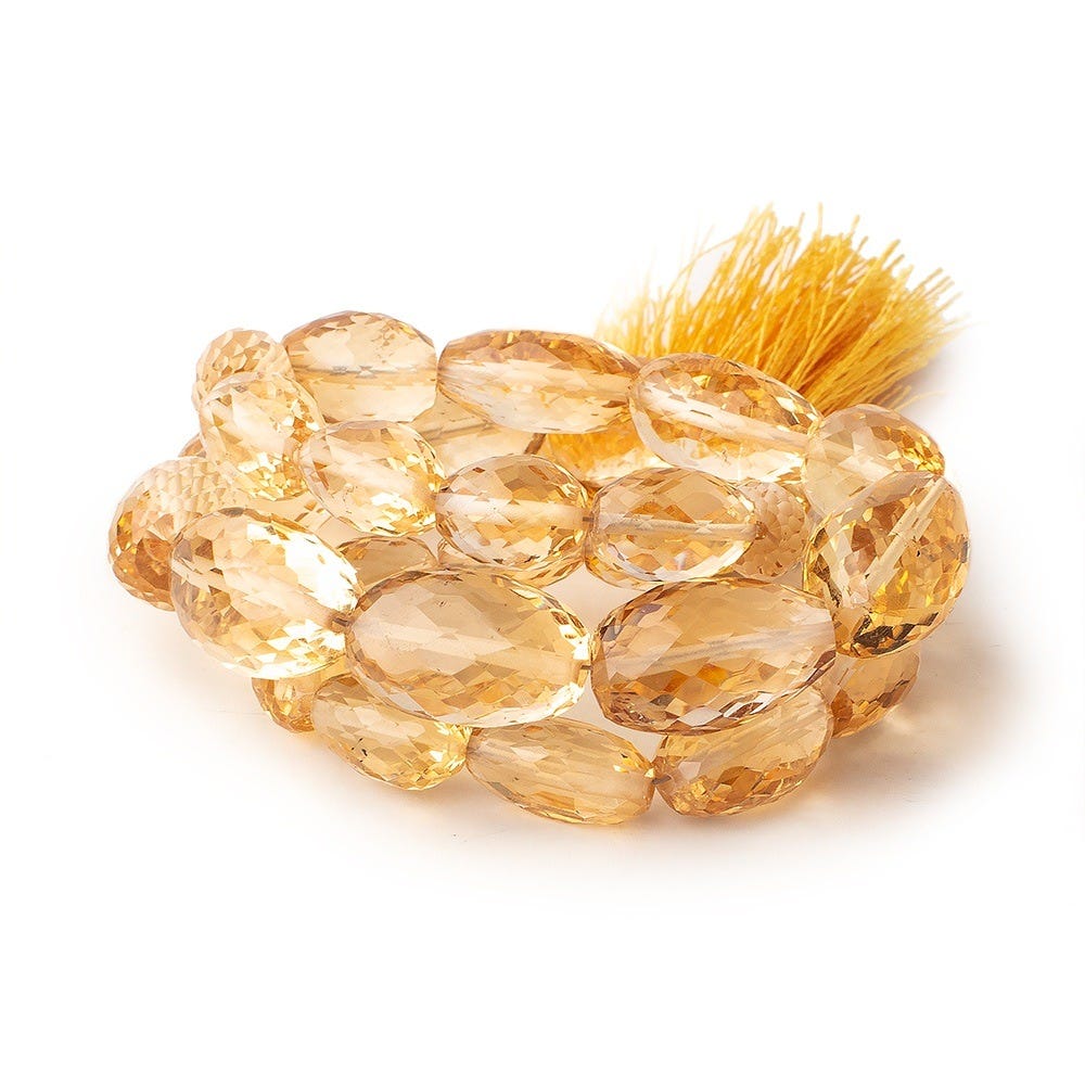 9x6-17x10mm Citrine Faceted Nugget Beads 15 inch 30 pieces - Beadsofcambay.com