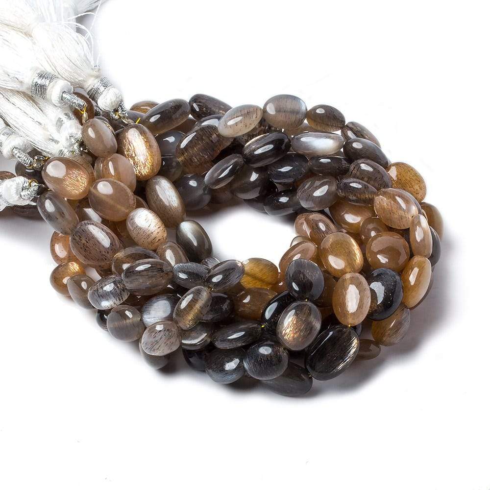 9x7-11x8mm Sunstone & Moonstone plain nugget beads 9 inch 20 beads - Beadsofcambay.com